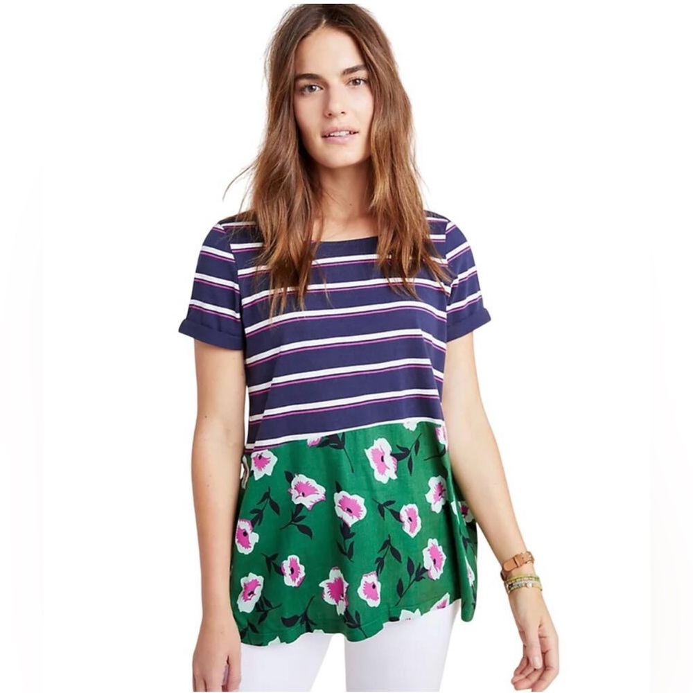 Anthropologie Sonja Mixed Media Top
